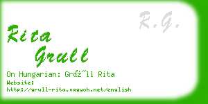 rita grull business card